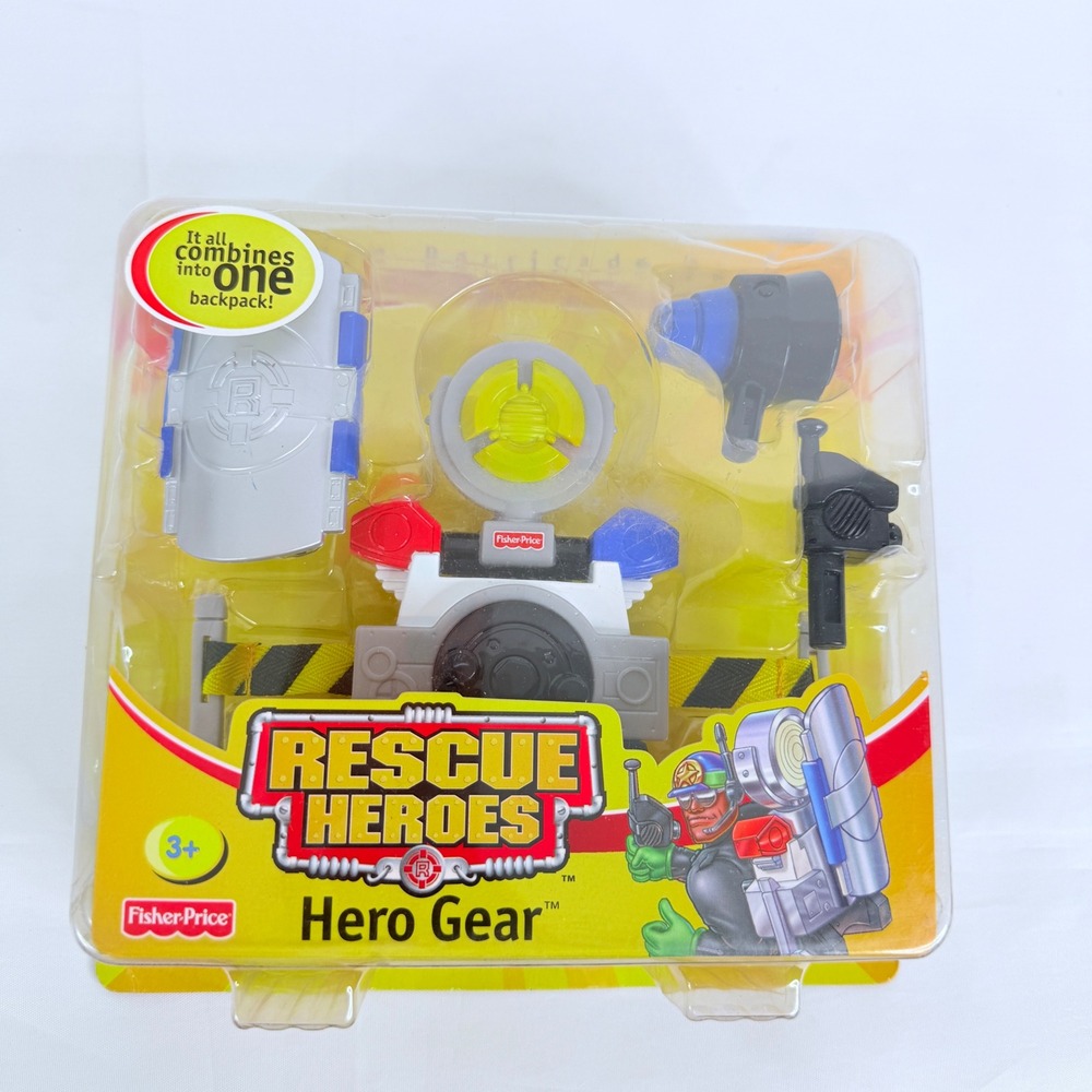 Fisher Price Rescue Heroes Hero Gear Police Barricade Pack New 78388-1910